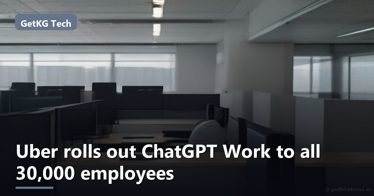 Uber rolls out ChatGPT Work to all 30,000 employees
